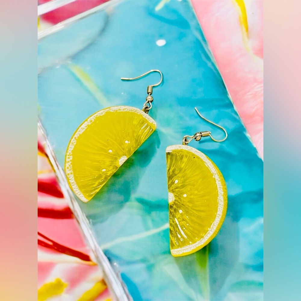 Citrus Slice Dangle Earrings